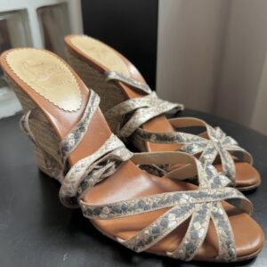 Sandali con zeppa in corda Louboutin n 38