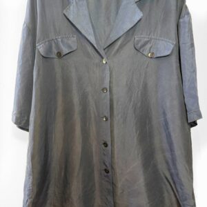 camicia blu in seta taglia M