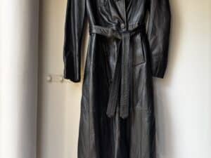 Cappotto lungo in pelle