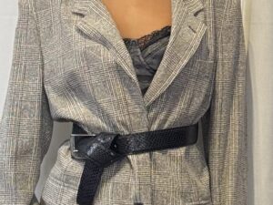 Cintura in serpente blu notte vintage '00s