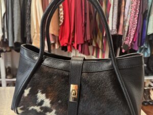 Shopper in pelle e cavallino