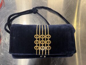 Baguette in velluto vintage anni '50