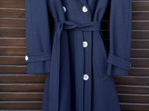 Soprabito in lana blu anni 70